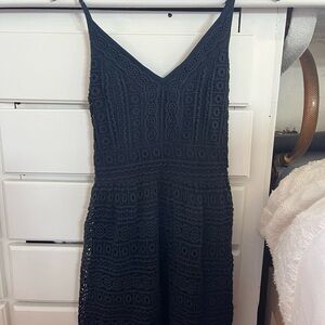 Abercrombie & Fitch Black Strapless Lace Dress
